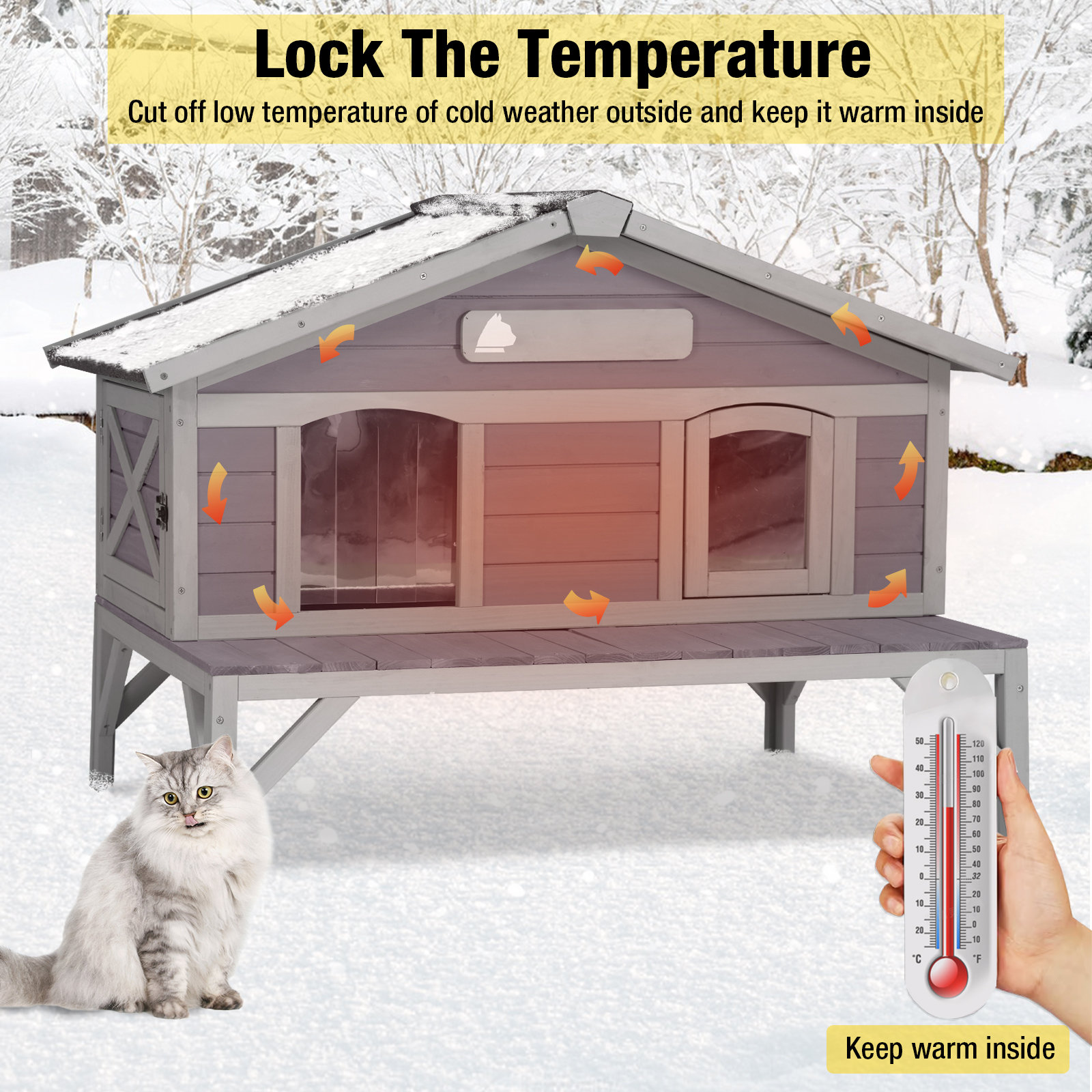 Heated kitty house best sale